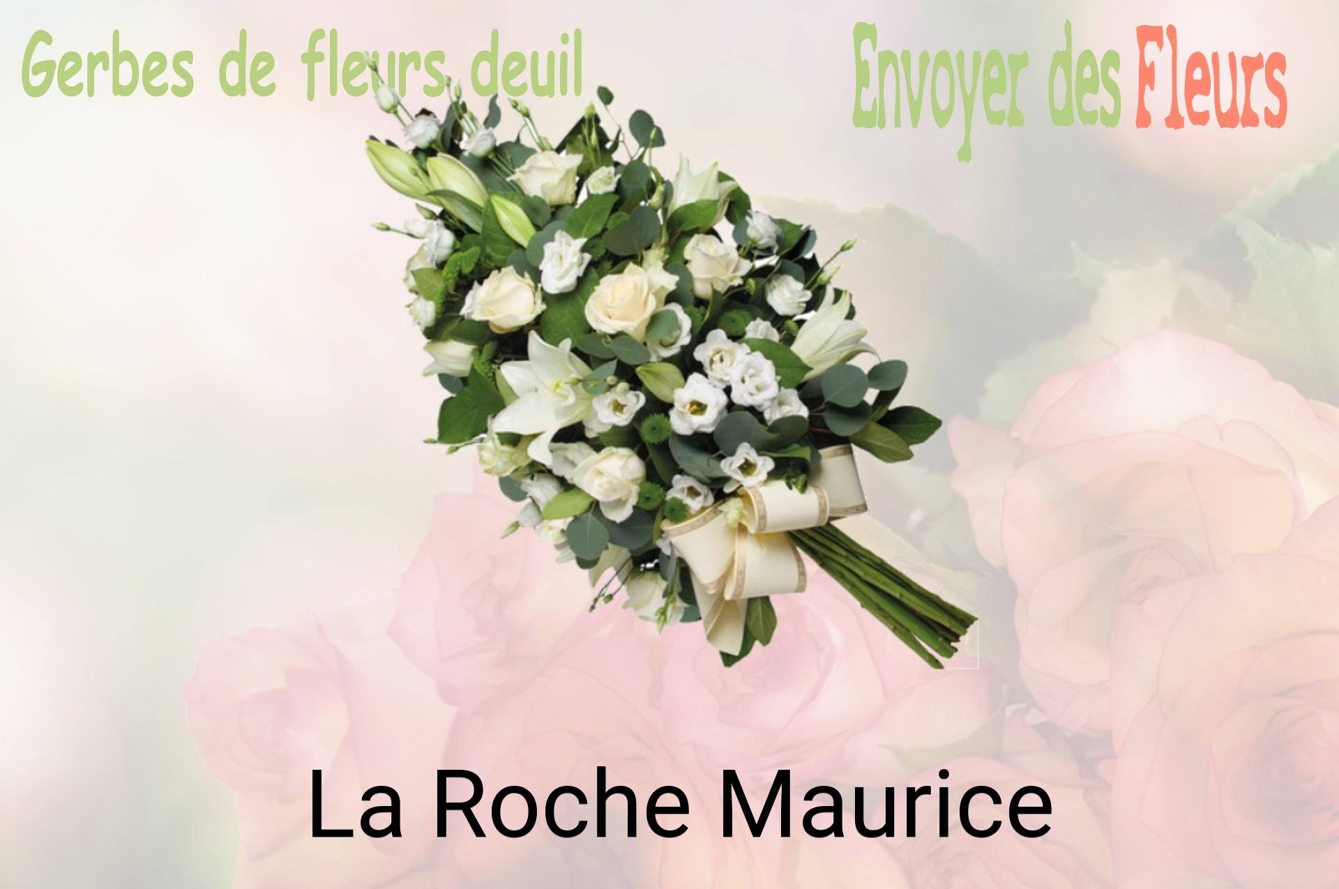 Gerbe de fleurs de deuil livrée à La Roche-Maurice